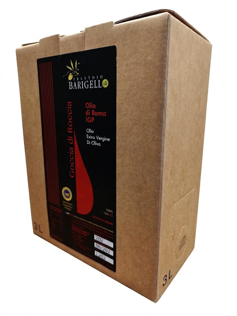 Olio Extra Vergine di Oliva IGP Roma - Goccia di Roccia - Blend - Bag in box da 3 Lt.