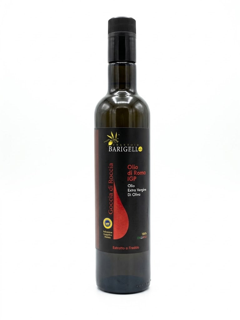 Olio Extra Vergine di Oliva IGP Roma - Goccia di Roccia - Blend - 500 ml confezionato in bottiglia di vetro