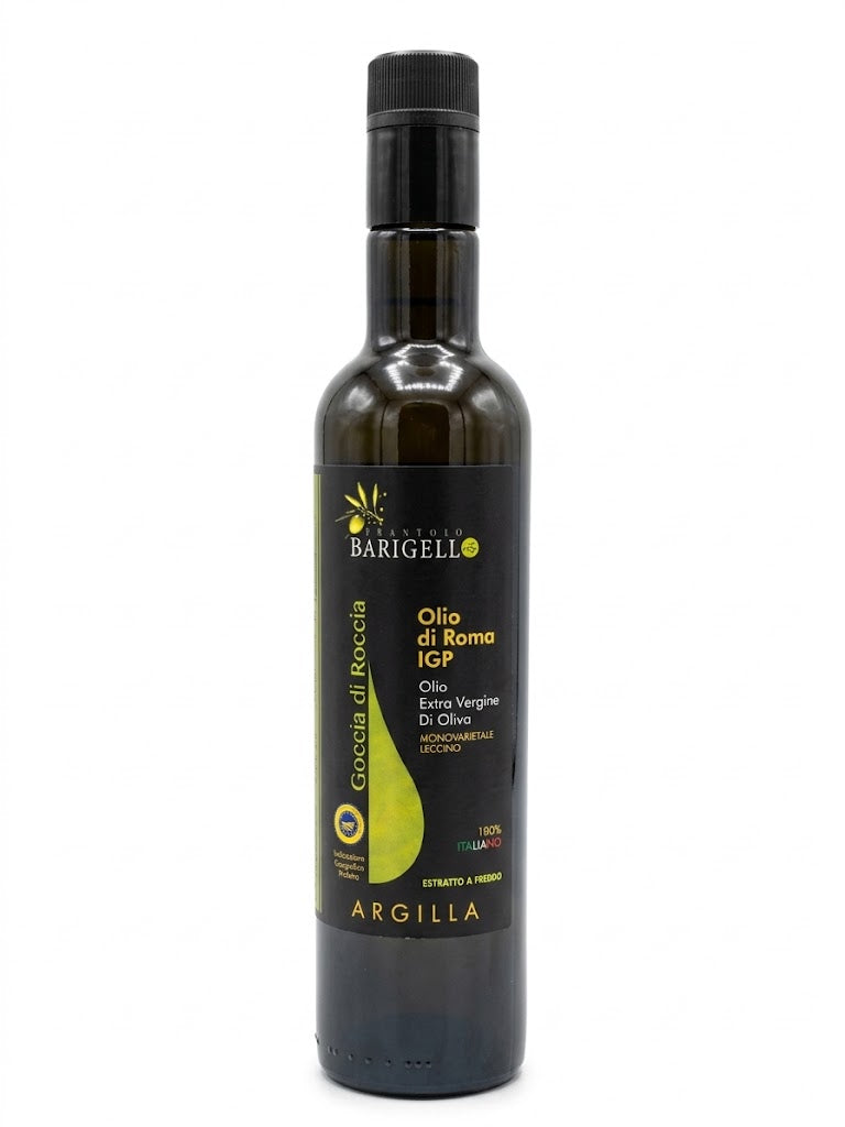 Olio Extra Vergine di Oliva - Goccia di Roccia - IGP Roma Monovarietale Leccino - 500 ml - confezionato in bottiglia di vetro