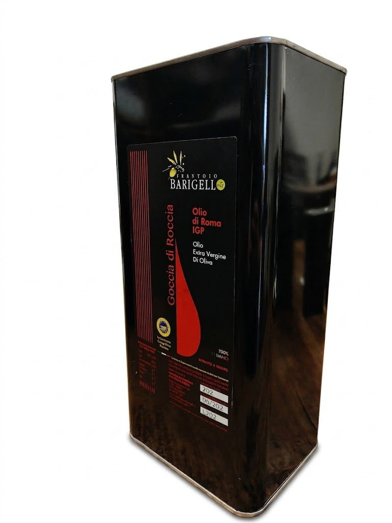 Olio Extra Vergine di Oliva IGP Roma - Goccia di Roccia - Blend - 5 Lt. Confezionato in Lattina